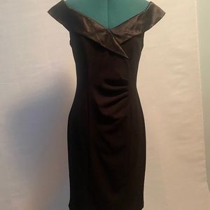 Black dress with silk accessory. Wear ones. Great condition.